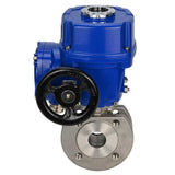 Edelstahl-Kugelhahn Elephant-BVсFP.316.200 PSI232 mit vollem Durchgang, Kompaktflansch, elektrischer Schwenkantrieb Elephant QT-W (M) 220 V