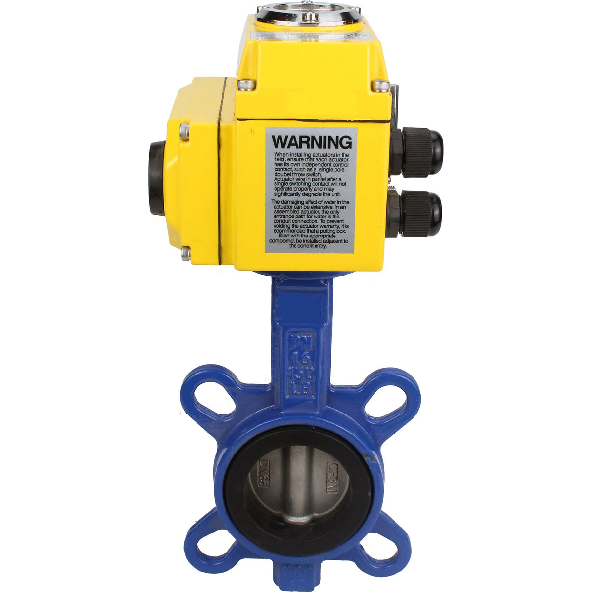Wasser-Schmetterlingsventil Elephant ggg50-316l-epdm-elephant-380, Gehäusematerial - Gusseisen GGG50, Scheibenmaterial - Edelstahl AISI 316L, Dichtung - EPDM, elektrisch betätigt