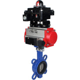 Wasser-Drosselklappe Elephant GG25-316L-NBR Gehäusematerial - Gusseisen GG25, Scheibenmaterial - Edelstahl 316L, Dichtung - NBR mit pneumatischem Antrieb SA, pneumatischem Verteiler 4M310-08 220V und Endschalterblock APL-410N EX