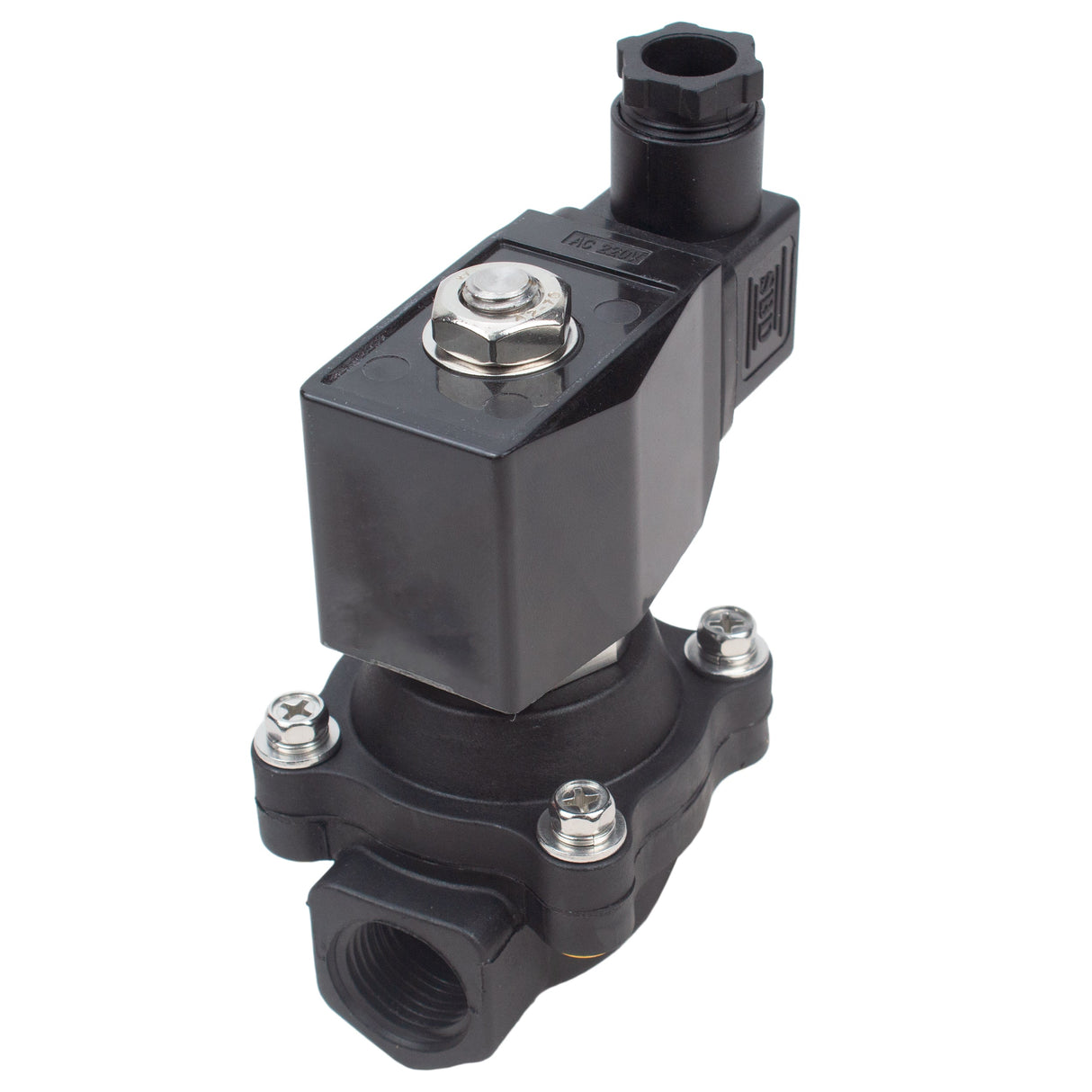 Zweiwege-Elektromagnetventil, normalerweise geschlossen, direkt wirkend, Elephant VS2W-503N-NC G NBR 110/220 V, Gehäusematerial – Nylon 66, Dichtung – NBR