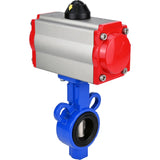 Wasser-Schmetterlingsventil Elephant al-316l-epdm-elephant-da, Gehäusematerial - Aluminiumlegierung, Scheibenmaterial - Edelstahl AISI 316L, Dichtung - EPDM, pneumatisch betätigt