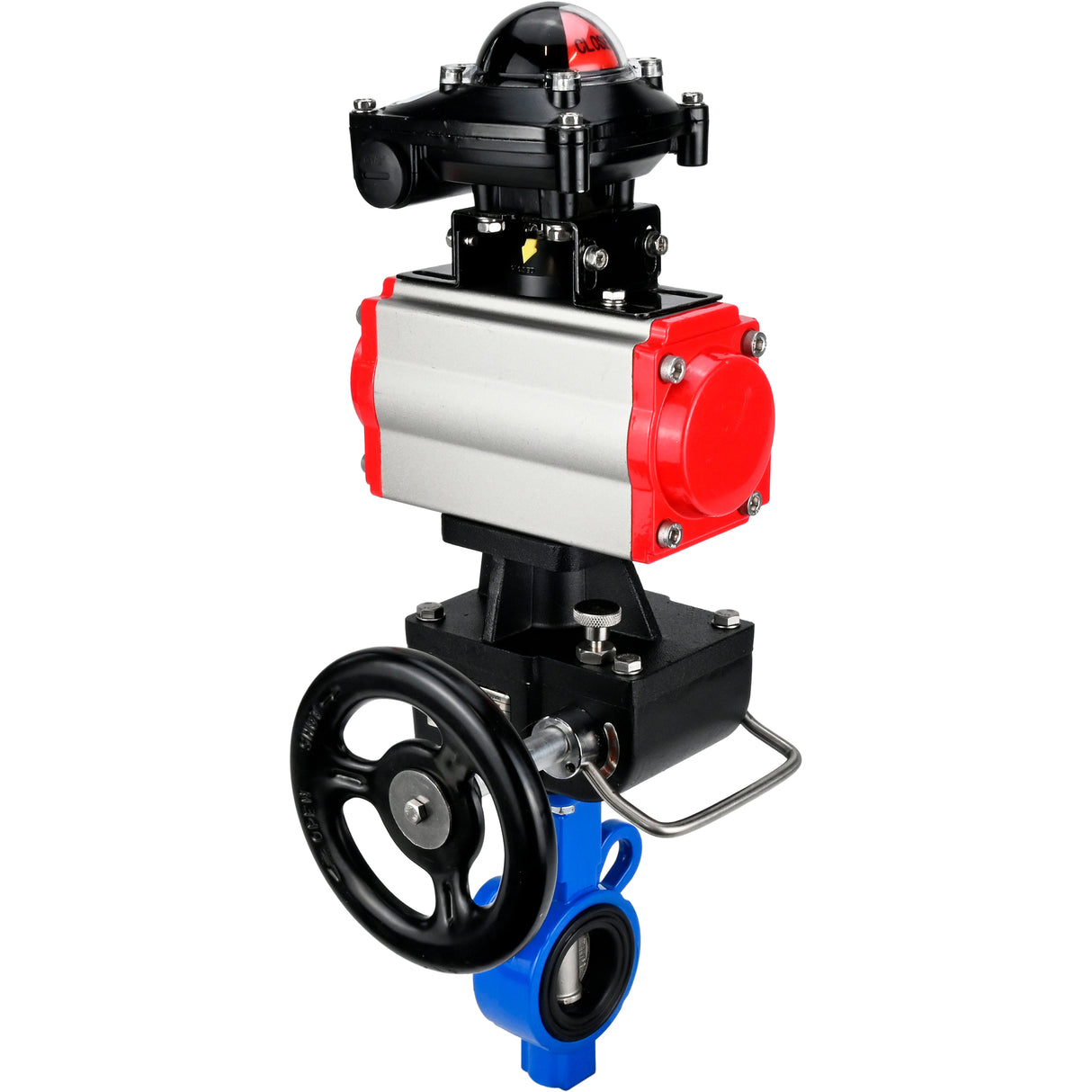 Wasser-Schmetterlingsventil Elephant al-316l-epdm-elephant-da-4m310-24-apl210n-hdm, Gehäusematerial - Aluminiumlegierung, Scheibenmaterial - Edelstahl AISI 316L, Dichtung - EPDM, pneumatisch betätigt