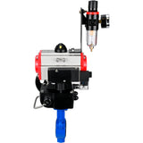 Wasser-Schmetterlingsventil Elephant al-316l-epdm-elephant-da-4m310-110/220-hdm-afc2000, Gehäusematerial - Aluminiumlegierung, Scheibenmaterial - Edelstahl AISI 316L, Dichtung - EPDM, pneumatisch betätigt