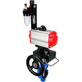 Wasser-Schmetterlingsventil Elephant al-316l-epdm-elephant-da-4m310-110/220-hdm-afc2000, Gehäusematerial - Aluminiumlegierung, Scheibenmaterial - Edelstahl AISI 316L, Dichtung - EPDM, pneumatisch betätigt