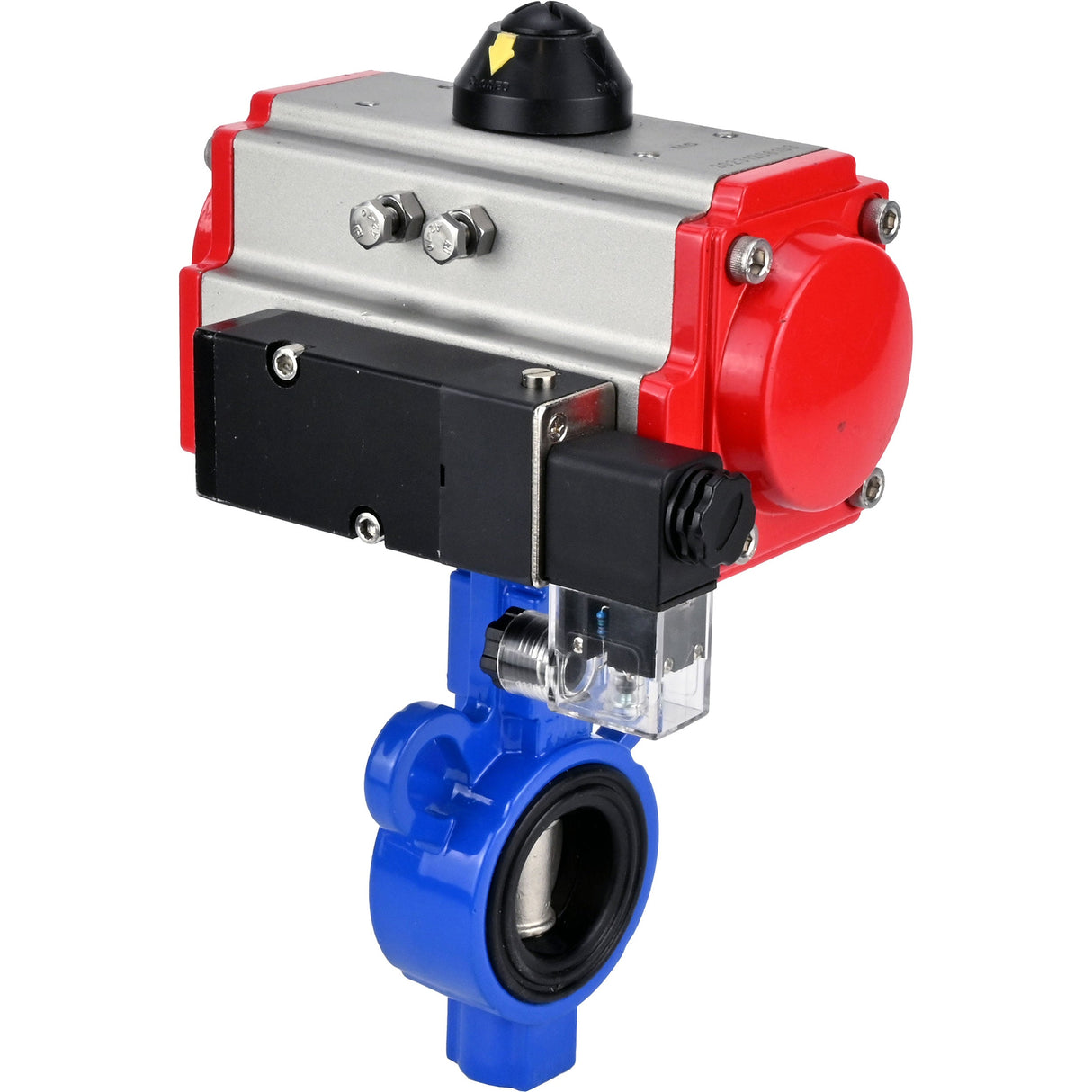 Wasser-Schmetterlingsventil Elephant al-316l-epdm-elephant-sa-4m310-110/220, Gehäusematerial - Aluminiumlegierung, Scheibenmaterial - Edelstahl AISI 316L, Dichtung - EPDM, pneumatisch betätigt