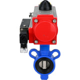 Wasser-Schmetterlingsventil Elephant al-316l-epdm-elephant-sa-4m310-110/220, Gehäusematerial - Aluminiumlegierung, Scheibenmaterial - Edelstahl AISI 316L, Dichtung - EPDM, pneumatisch betätigt