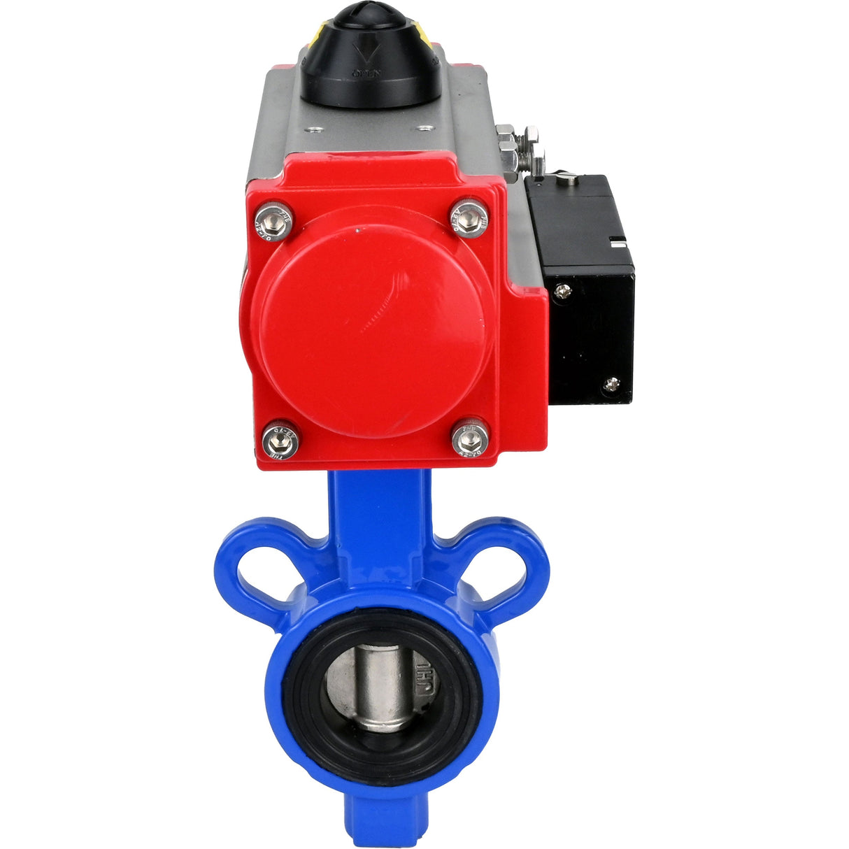 Wasser-Schmetterlingsventil Elephant al-316l-epdm-elephant-sa-4m310-110/220, Gehäusematerial - Aluminiumlegierung, Scheibenmaterial - Edelstahl AISI 316L, Dichtung - EPDM, pneumatisch betätigt