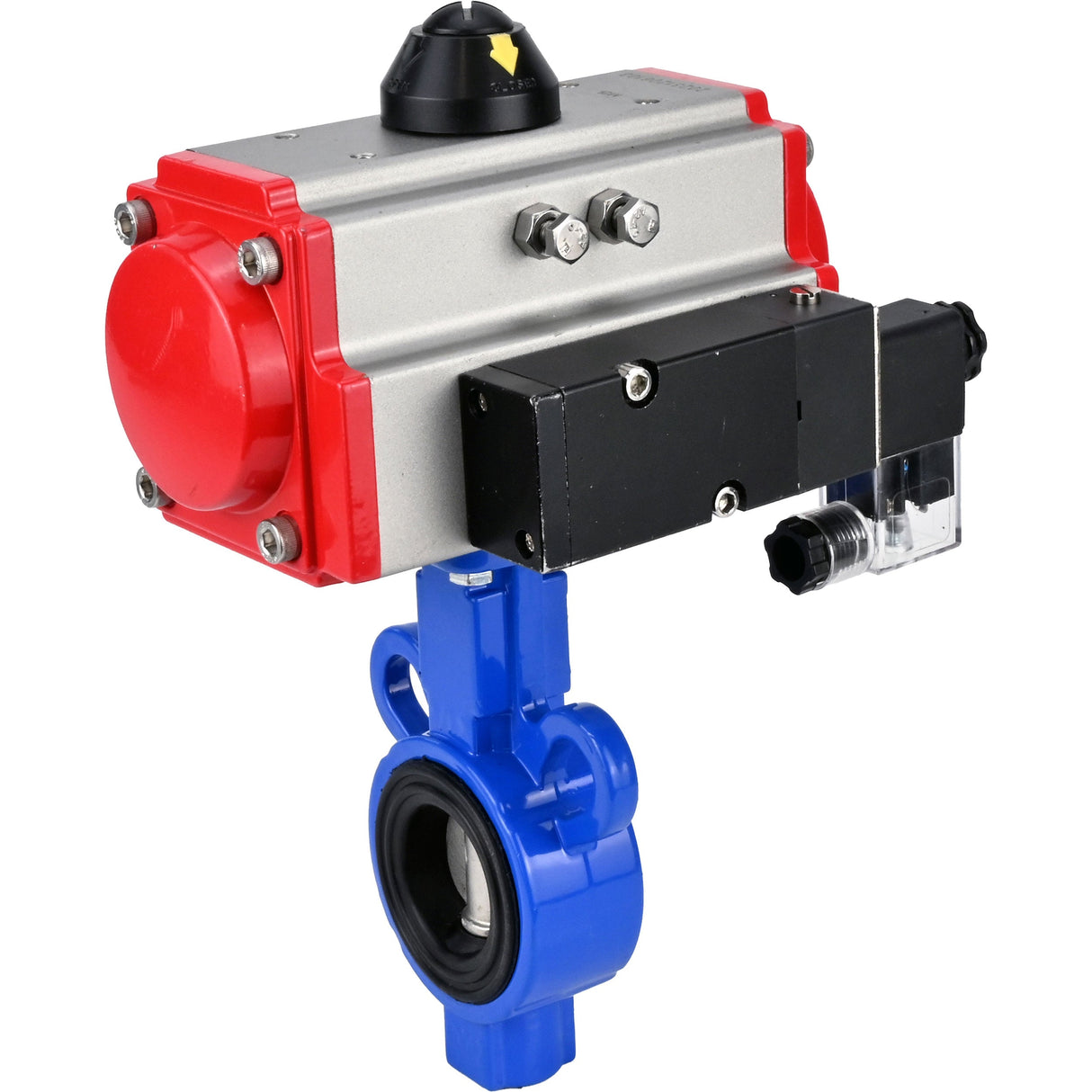 Wasser-Schmetterlingsventil Elephant al-316l-epdm-elephant-sa-4m310-110/220, Gehäusematerial - Aluminiumlegierung, Scheibenmaterial - Edelstahl AISI 316L, Dichtung - EPDM, pneumatisch betätigt