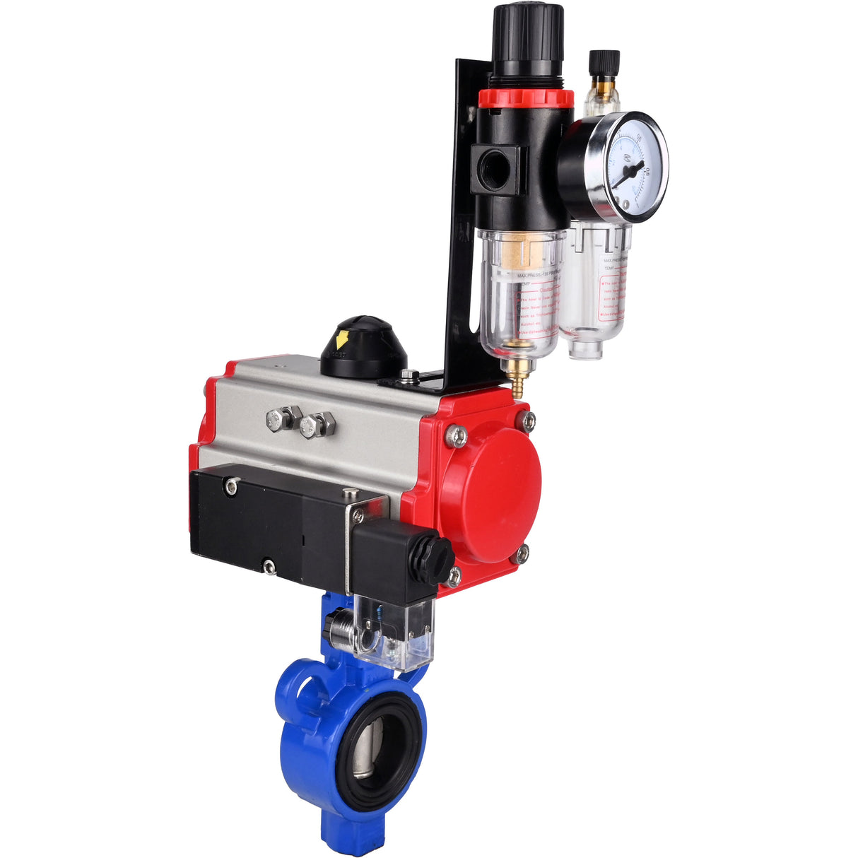 Wasser-Schmetterlingsventil Elephant al-316l-epdm-elephant-da-4m310-110/220-afc2000, Gehäusematerial - Aluminiumlegierung, Scheibenmaterial - Edelstahl AISI 316L, Dichtung - EPDM, pneumatisch betätigt
