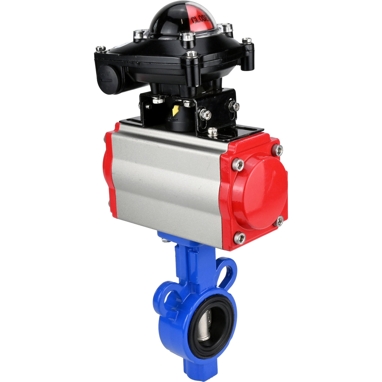 Wasser-Schmetterlingsventil Elephant al-316l-epdm-elephant-sa-4m310-110/220-apl210n, Gehäusematerial - Aluminiumlegierung, Scheibenmaterial - Edelstahl AISI 316L, Dichtung - EPDM, pneumatisch betätigt