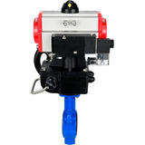 Wasser-Schmetterlingsventil Elephant al-316l-epdm-elephant-da-4m310-110/220-hdm, Gehäusematerial - Aluminiumlegierung, Scheibenmaterial - Edelstahl AISI 316L, Dichtung - EPDM, pneumatisch betätigt