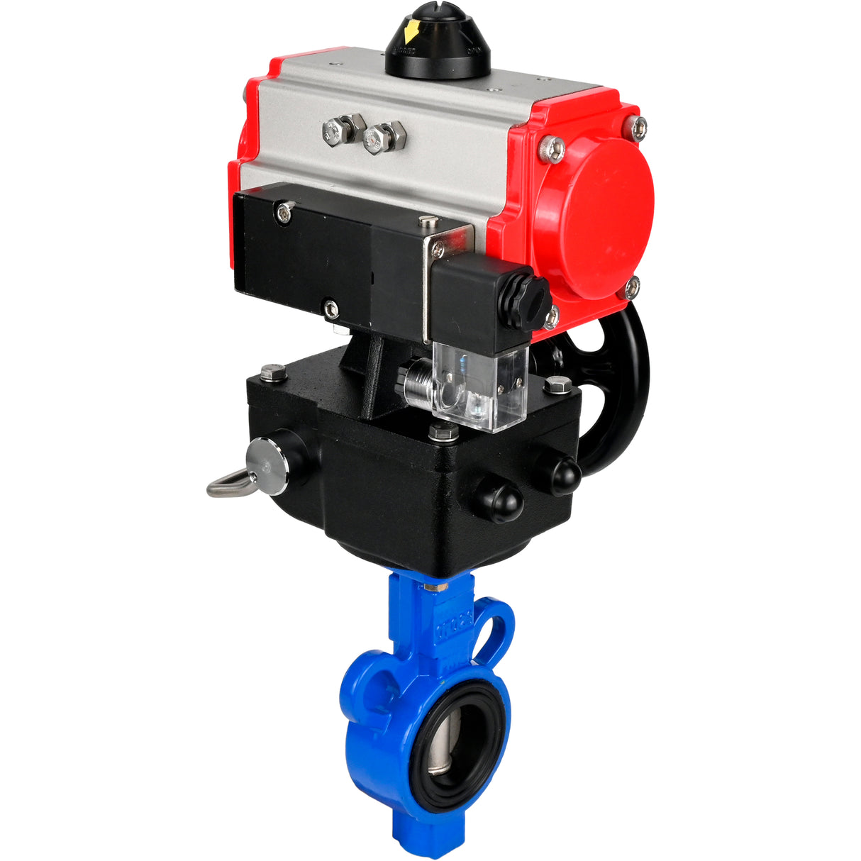 Wasser-Schmetterlingsventil Elephant al-316l-epdm-elephant-da-4m310-110/220-hdm, Gehäusematerial - Aluminiumlegierung, Scheibenmaterial - Edelstahl AISI 316L, Dichtung - EPDM, pneumatisch betätigt
