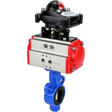 Wasser-Schmetterlingsventil Elephant al-316l-epdm-elephant-da-apl210n, Gehäusematerial - Aluminiumlegierung, Scheibenmaterial - Edelstahl AISI 316L, Dichtung - EPDM, pneumatisch betätigt