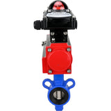 Wasser-Schmetterlingsventil Elephant al-316l-epdm-elephant-da-apl210n, Gehäusematerial - Aluminiumlegierung, Scheibenmaterial - Edelstahl AISI 316L, Dichtung - EPDM, pneumatisch betätigt