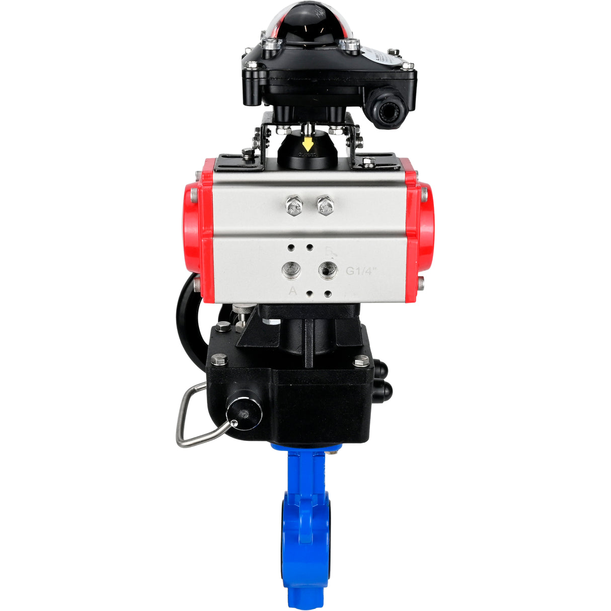 Wasser-Schmetterlingsventil Elephant al-316l-epdm-elephant-da-apl210n-hdm, Gehäusematerial - Aluminiumlegierung, Scheibenmaterial - Edelstahl AISI 316L, Dichtung - EPDM, pneumatisch betätigt