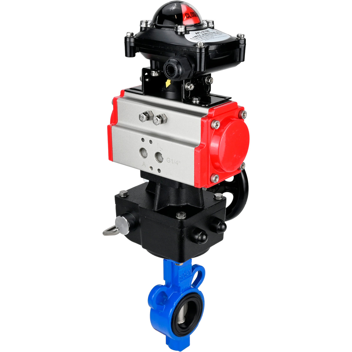 Wasser-Schmetterlingsventil Elephant al-316l-epdm-elephant-da-apl210n-hdm, Gehäusematerial - Aluminiumlegierung, Scheibenmaterial - Edelstahl AISI 316L, Dichtung - EPDM, pneumatisch betätigt