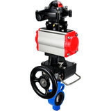 Wasser-Schmetterlingsventil Elephant al-316l-epdm-elephant-da-apl210n-hdm, Gehäusematerial - Aluminiumlegierung, Scheibenmaterial - Edelstahl AISI 316L, Dichtung - EPDM, pneumatisch betätigt