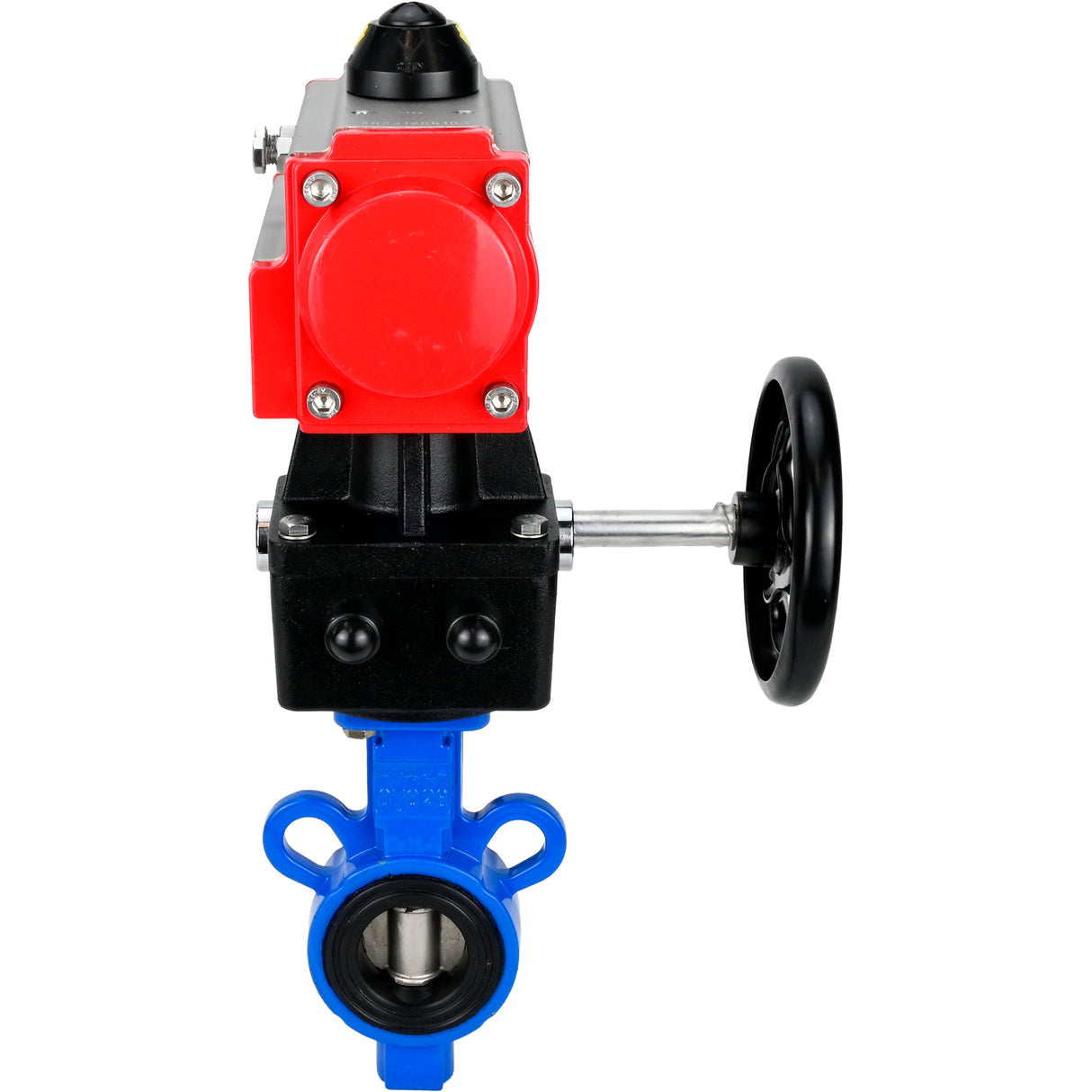 Wasser-Schmetterlingsventil Elephant al-316l-epdm-elephant-da-hdm, Gehäusematerial - Aluminiumlegierung, Scheibenmaterial - Edelstahl AISI 316L, Dichtung - EPDM, pneumatisch betätigt