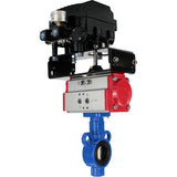 Wasser-Schmetterlingsventil Elephant al-316l-epdm-elephant-da-yt1000rsi, Gehäusematerial - Aluminiumlegierung, Scheibenmaterial - Edelstahl AISI 316L, Dichtung - EPDM, pneumatisch betätigt