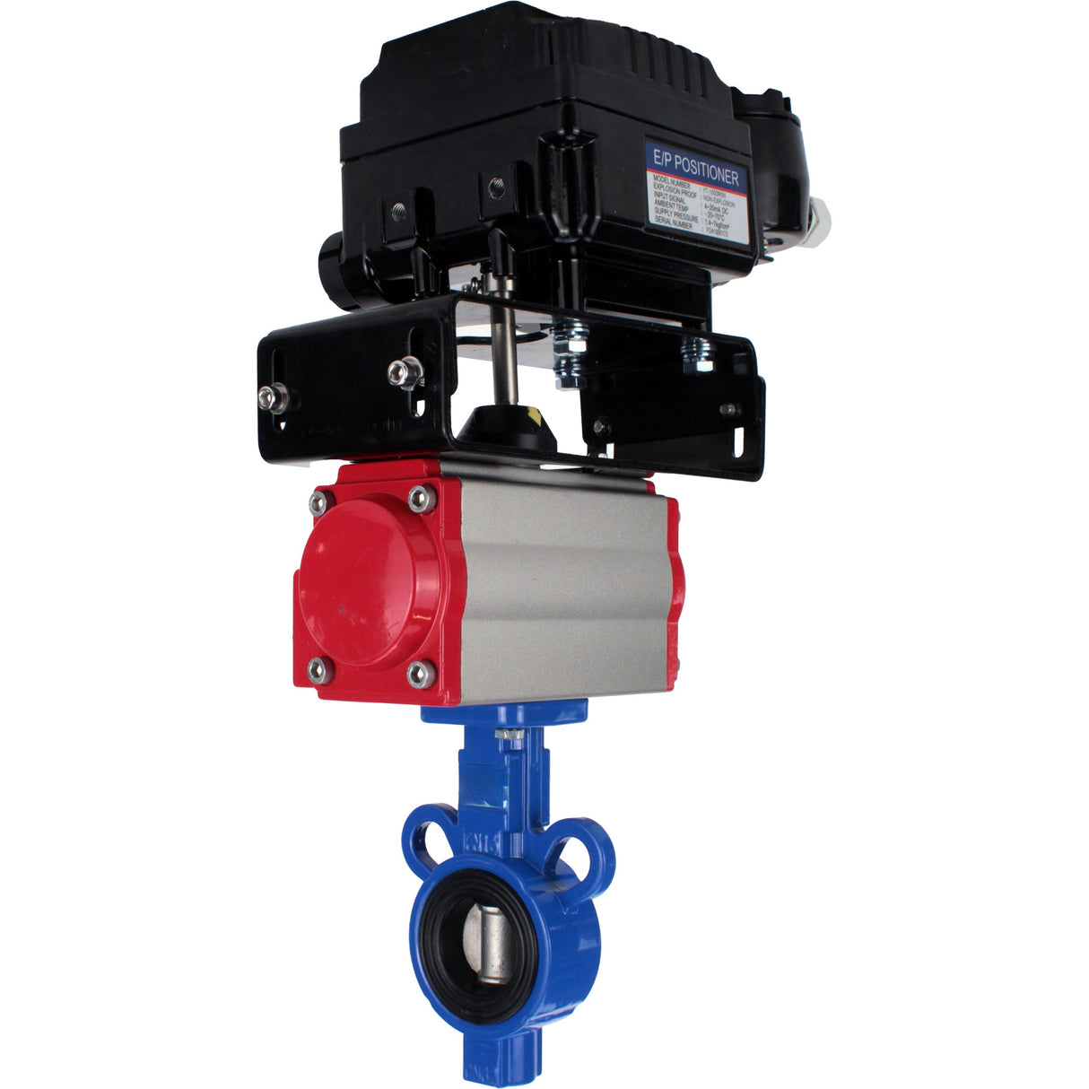 Wasser-Schmetterlingsventil Elephant al-316l-epdm-elephant-da-yt1000rsi, Gehäusematerial - Aluminiumlegierung, Scheibenmaterial - Edelstahl AISI 316L, Dichtung - EPDM, pneumatisch betätigt