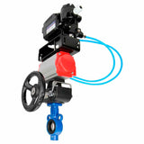 Wasser-Schmetterlingsventil Elephant al-316l-epdm-elephant-da-yt1000rsi-hdm, Gehäusematerial - Aluminiumlegierung, Scheibenmaterial - Edelstahl AISI 316L, Dichtung - EPDM, pneumatisch betätigt