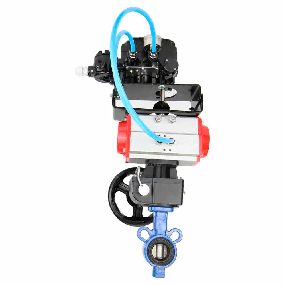 Wasser-Schmetterlingsventil Elephant al-316l-epdm-elephant-da-yt1000rsi-hdm, Gehäusematerial - Aluminiumlegierung, Scheibenmaterial - Edelstahl AISI 316L, Dichtung - EPDM, pneumatisch betätigt