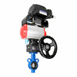 Wasser-Schmetterlingsventil Elephant al-316l-epdm-elephant-da-yt1000rsi-hdm, Gehäusematerial - Aluminiumlegierung, Scheibenmaterial - Edelstahl AISI 316L, Dichtung - EPDM, pneumatisch betätigt