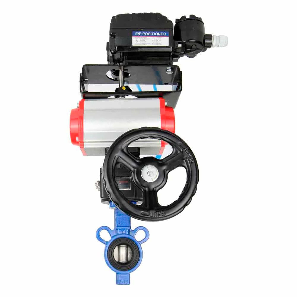 Wasser-Schmetterlingsventil Elephant al-316l-epdm-elephant-da-yt1000rsi-hdm, Gehäusematerial - Aluminiumlegierung, Scheibenmaterial - Edelstahl AISI 316L, Dichtung - EPDM, pneumatisch betätigt
