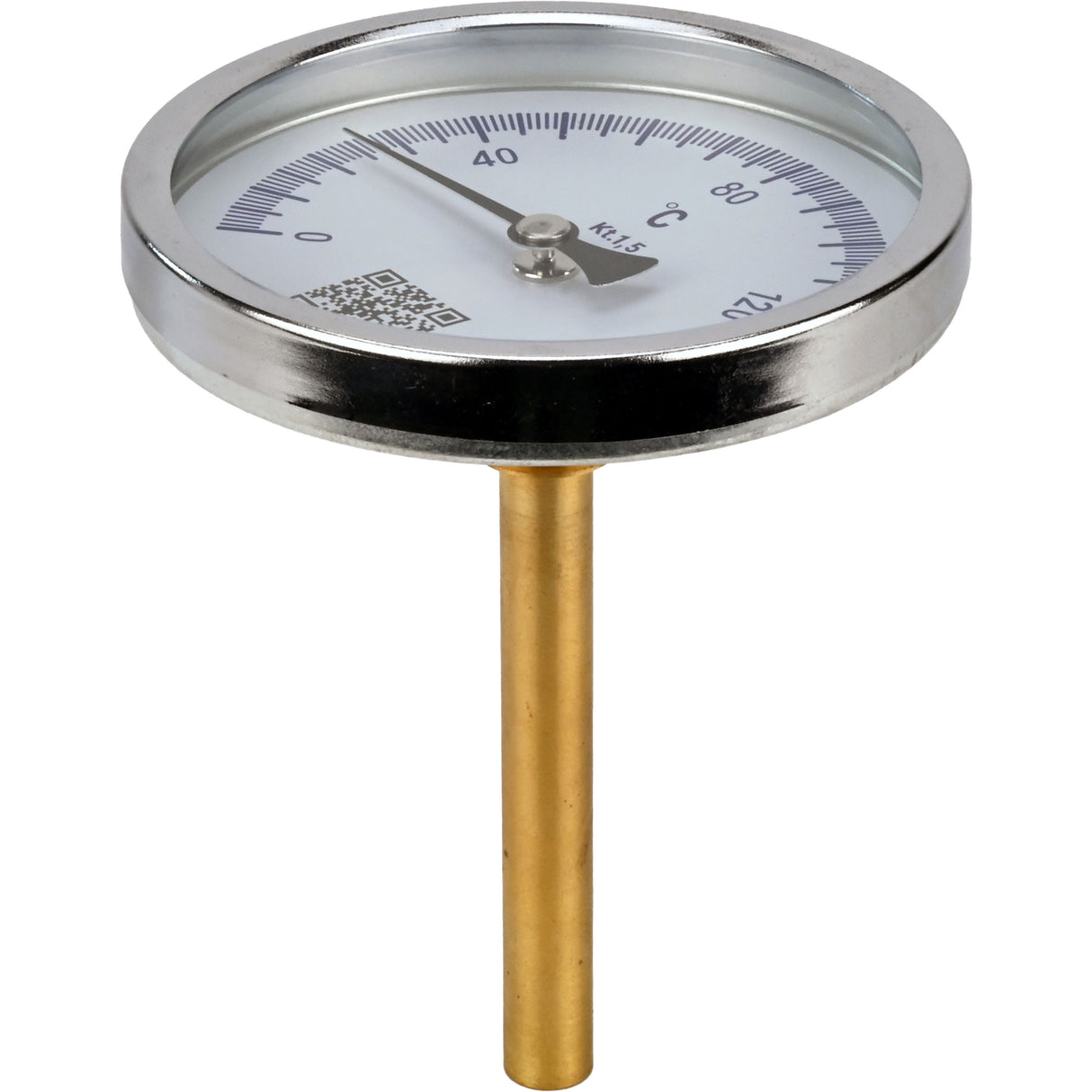 Bimetall-Axialthermometer Elephant TB-311-A1,5 PN10-24, Edelstahl, Eintauchlänge 46-200mm, Genauigkeitsklasse - 1,5