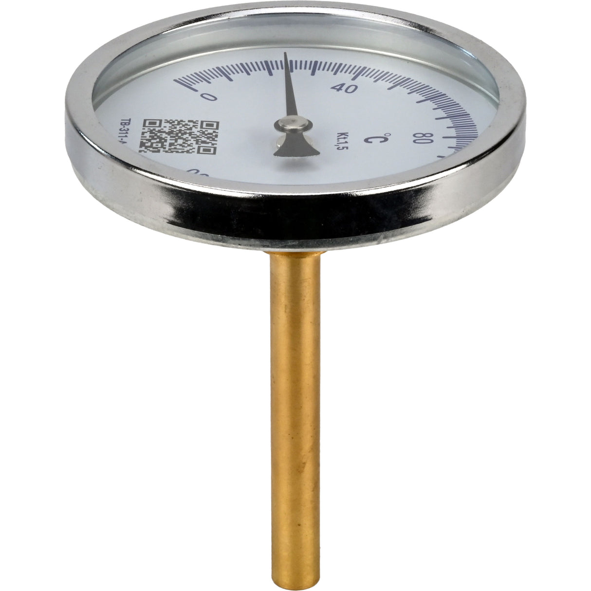 Bimetall-Axialthermometer Elephant TB-311-A1,5 PN10-24, Edelstahl, Eintauchlänge 46-200mm, Genauigkeitsklasse - 1,5