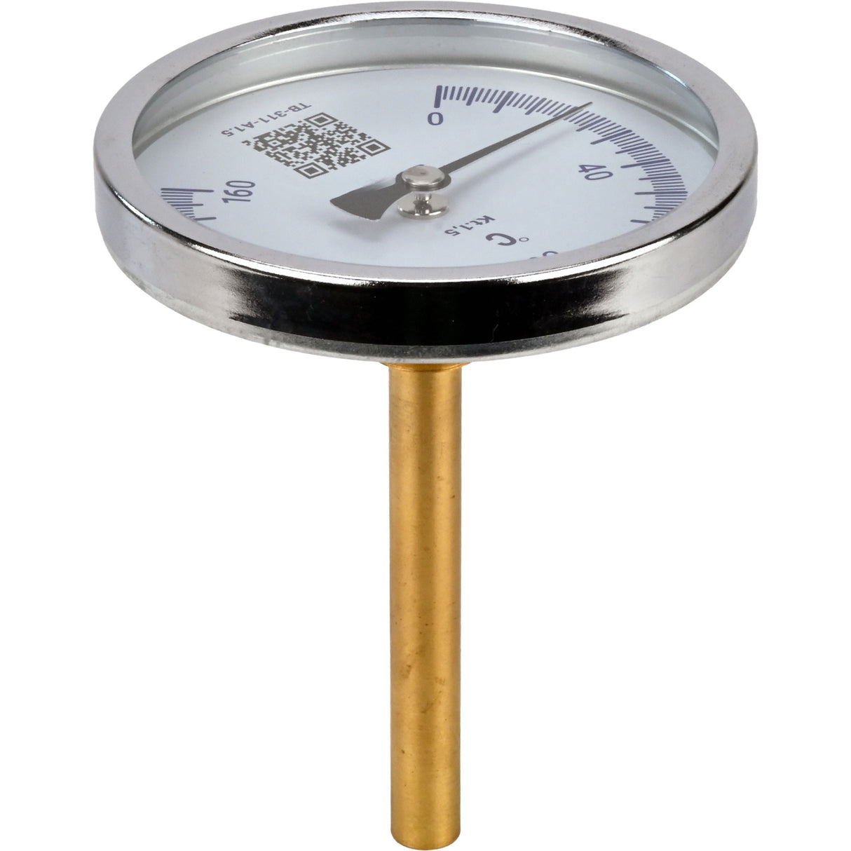 Bimetall-Axialthermometer Elephant TB-311-A1,5 PN10-24, Edelstahl, Eintauchlänge 46-200mm, Genauigkeitsklasse - 1,5