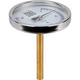 Bimetall-Axialthermometer Elephant TB-311-A1,5 PN10-24, Edelstahl, Eintauchlänge 46-200mm, Genauigkeitsklasse - 1,5