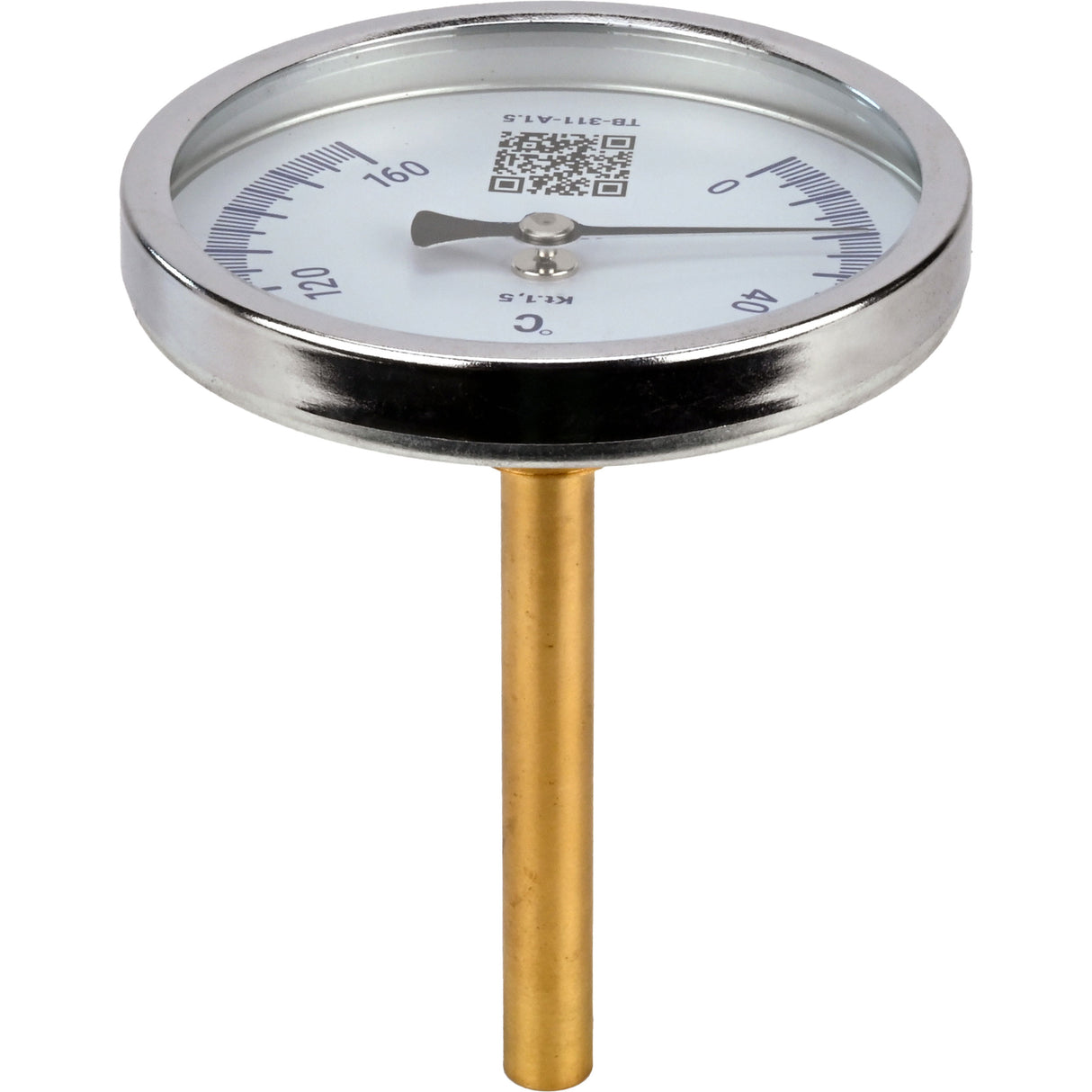 Bimetall-Axialthermometer Elephant TB-311-A1,5 PN10-24, Edelstahl, Eintauchlänge 46-200mm, Genauigkeitsklasse - 1,5