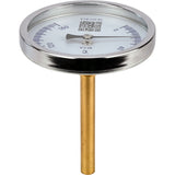 Bimetall-Axialthermometer Elephant TB-311-A1,5 PN10-24, Edelstahl, Eintauchlänge 46-200mm, Genauigkeitsklasse - 1,5
