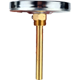 Bimetall-Axialthermometer Elephant TB-311-A1,5 PN10-24, Edelstahl, Eintauchlänge 46-200mm, Genauigkeitsklasse - 1,5