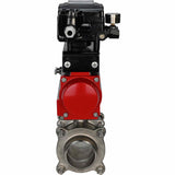 Kugelhahn aus Edelstahl Elephant kshpp-316200-sa-yt1000rsi, Gehäusematerial - Edelstahl AISI 316, Kugelmaterial - Edelstahl AISI 316, Dichtung - PTFE, pneumatisch betätigt