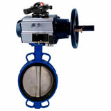 Wasser-Drosselklappe Elephant WBV1413E-2W-Fb Gehäuse - Grauguss GGG50/EN-GJS-500-7, Scheibe - Grauguss GGG40/EN-GJS-400-15, Dichtung - EPDM mit pneumatischem Antrieb doppeltwirkend PA-DA-105-1, pneumatischem Verteiler 4M310-08, Endschalter APL-210N