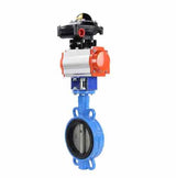 Wasserabsperrklappe Elephant st-316l-viton-sa-apl210n, Gehäusematerial – Kohlenstoffstahl WCB, Scheibenmaterial – Edelstahl AISI 316L, Dichtung – VITON, pneumatischer Antrieb betätigt