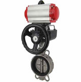 Wasserabsperrklappe Elephant st-316l-viton-da-hdm, Gehäusematerial – Kohlenstoffstahl WCB, Scheibenmaterial – Edelstahl AISI 316L, Dichtung – VITON, pneumatischer Antrieb betätigt