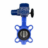 Wasser-Drosselklappe Elephant WCB-316L-EPDM Gehäusematerial - Kohlenstoffstahl WCB, Scheibenmaterial - Edelstahl AISI 316L, Dichtung - EPDM mit elektrischem 1/4-Drehantrieb Elephant QT-W (M) EX 380V