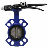 Wasser-Drosselklappe Elephant WCB-316L-EPDM Gehäusematerial - Kohlenstoffstahl WCB, Scheibenmaterial - Edelstahl aisi 316l, Dichtung - EPDM mit Griff, zwei Endschaltern LS-103 250V und einer Halterung für die Montage der Endschalter