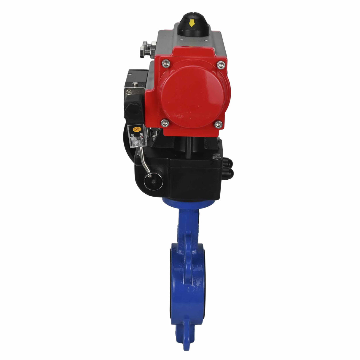 Wasser-Schmetterlingsventil Elephant st-316l-viton-da-4m310-24v-hdm, Gehäusematerial - Kohlenstoffstahl WCB, Scheibenmaterial - Edelstahl AISI 316L, Dichtung - VITON, pneumatisch betätigt