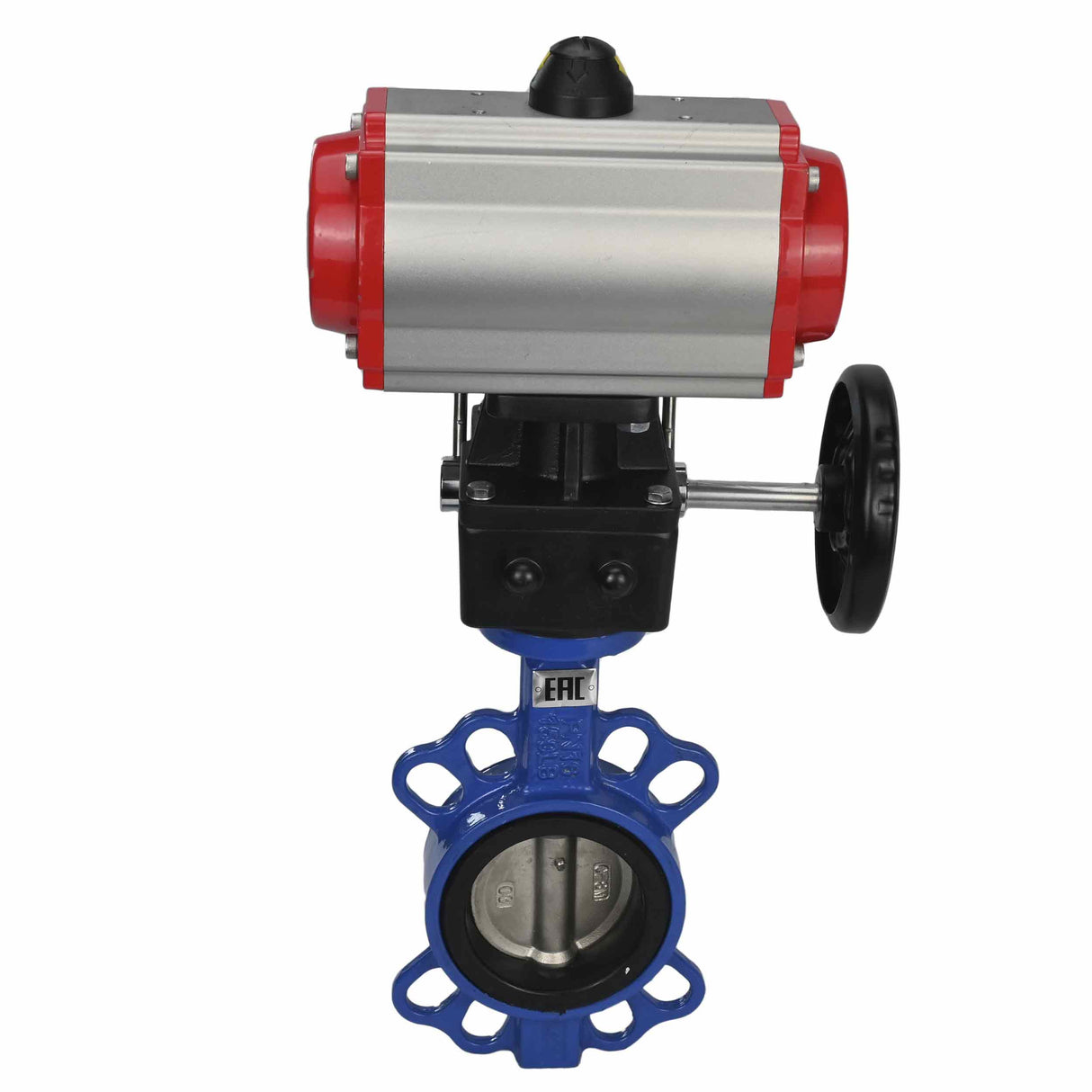 Wasser-Schmetterlingsventil Elephant st-316l-viton-da-4m310-24v-hdm, Gehäusematerial - Kohlenstoffstahl WCB, Scheibenmaterial - Edelstahl AISI 316L, Dichtung - VITON, pneumatisch betätigt