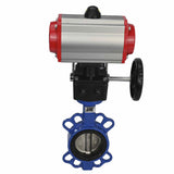 Wasser-Schmetterlingsventil Elephant st-316l-viton-da-4m310-24v-hdm, Gehäusematerial - Kohlenstoffstahl WCB, Scheibenmaterial - Edelstahl AISI 316L, Dichtung - VITON, pneumatisch betätigt