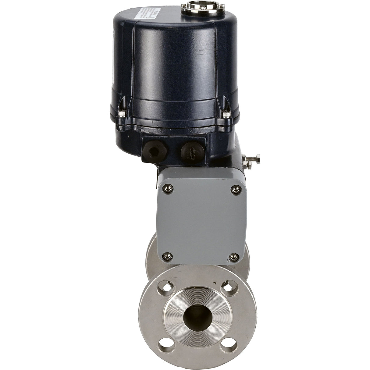 Kugelhähne Elephant BV3131P(3pc)-FP-F-ISO-H Vollbohrung, dreiteilig, geflanscht, Gehäuse - Edelstahl SS304, Dichtung - PTFE, mit elektrischem Vierteldreh-Antrieb Elephant QTSA-N-EM-O0-220VAC