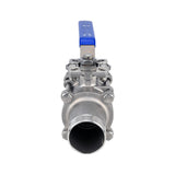 Kugelhähne Elephant BV3131P(3pc)-FP-W-ISO-H Edelstahl SS304, voller Durchgang, dreiteilig, Dichtung - PTFE, geschweißt, mit Griff