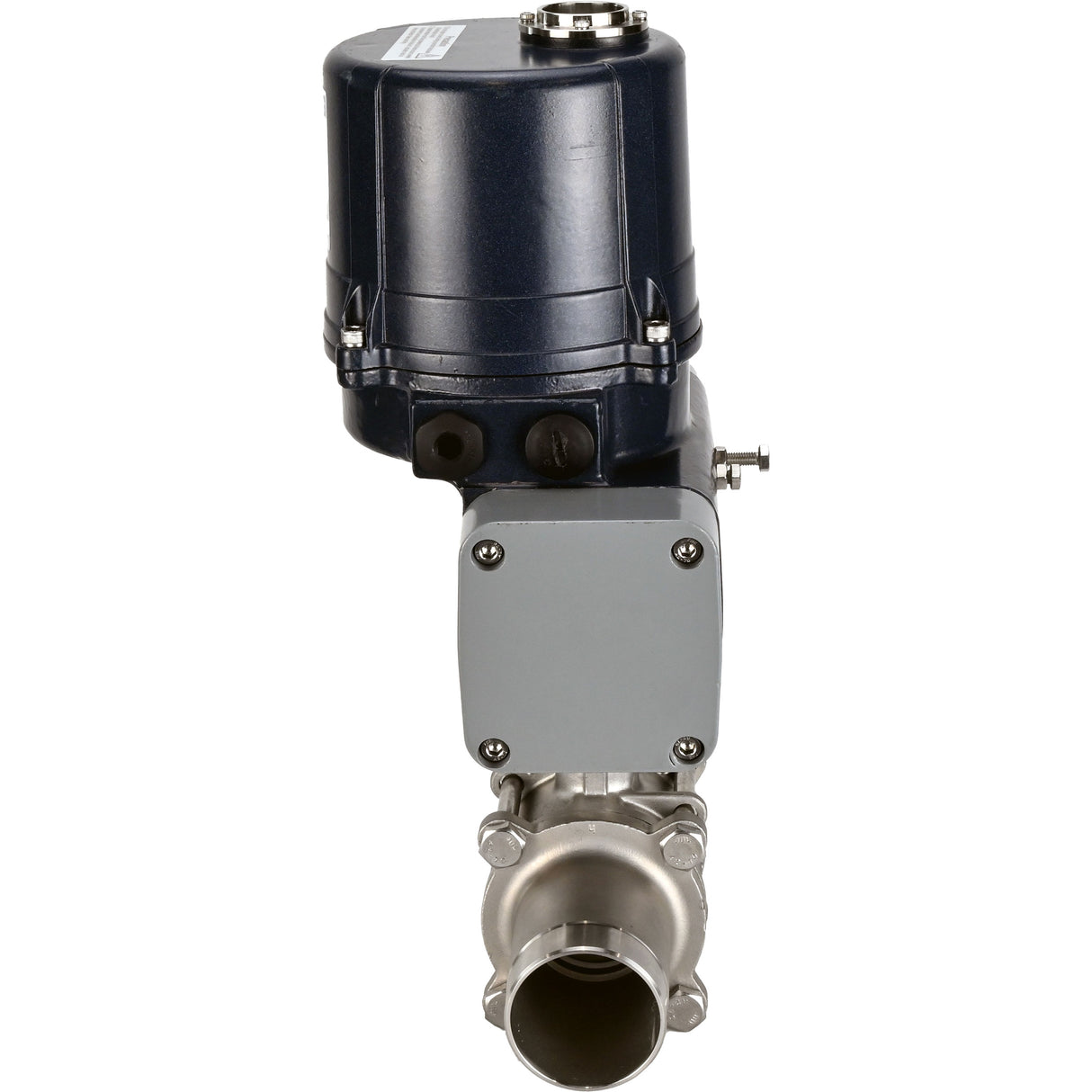 Kugelhähne Elephant BV3131P(3pc)-FP-W-ISO-H LANG voll durchgängig, geschweißt, Gehäuse - Edelstahl SS304, Dichtung - PTFE, mit elektrischem Vierteldrehantrieb Elephant QTSA-N-EM-O0-220VAC