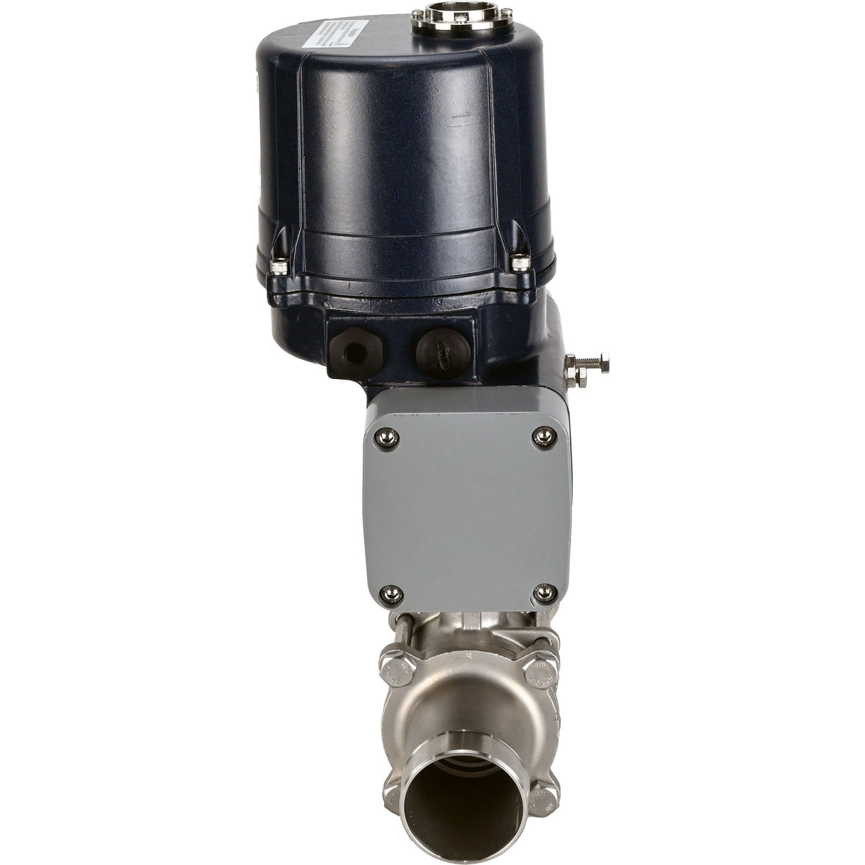 Kugelhähne Elephant BV3131P(3pc)-FP-W-ISO-H LANG voll durchgängig, geschweißt, Gehäuse - Edelstahl SS304, Dichtung - PTFE, mit elektrischem Vierteldrehantrieb Elephant QTSA-N-EM-O0-220VAC