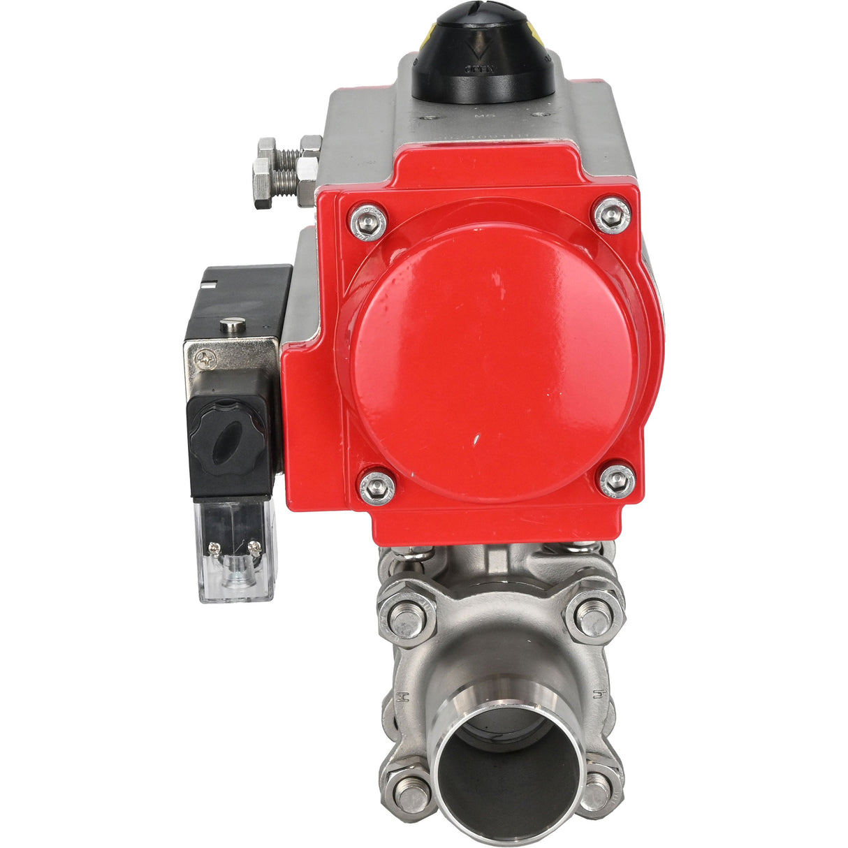 Kugelhähne Elephant BV3131P(3pc)-FP-W-ISO-H LANG voll durchgängig, Gehäuse - Edelstahl 304, zum Schweißen, mit pneumatischem Antrieb Elephant PA-SA und pneumatischem Verteiler 4M310-08 220V