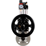 Ball valves Elephant BV3232P(3pc)-FP-F-ISO-H DN65-100 25/40 bar flanged with ISO flange, body - 316 stainless steel, full bore, seal - PTFE, with pneumatic drive PA-DA-105-1, pneumatic distributor 4M310-08 24V, ATU AFC2000